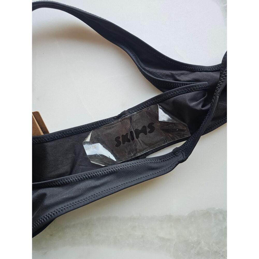 NWT SKIMS Recycled Swim Black Bikini Set Sz Lg - Picture 15 of 16